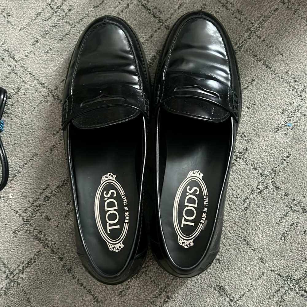 Tods Penny Loafers (Color: Black)